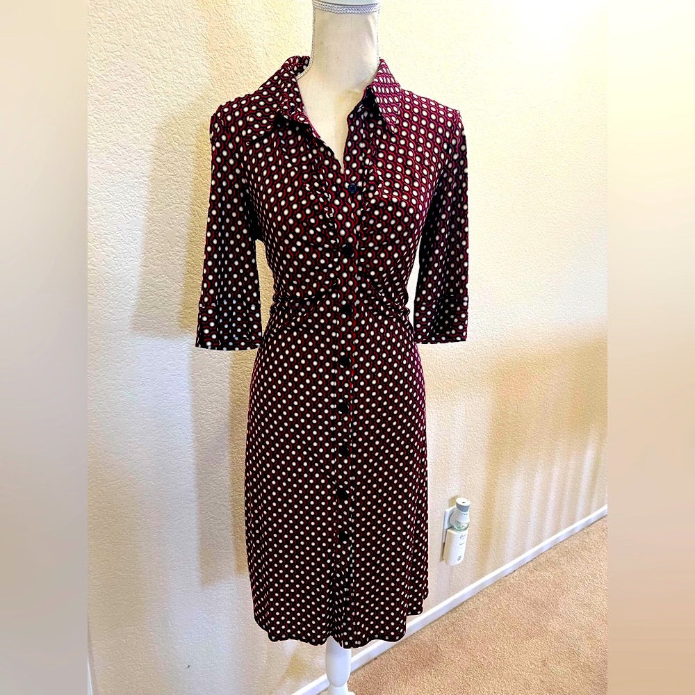 Button Front Midi Dress